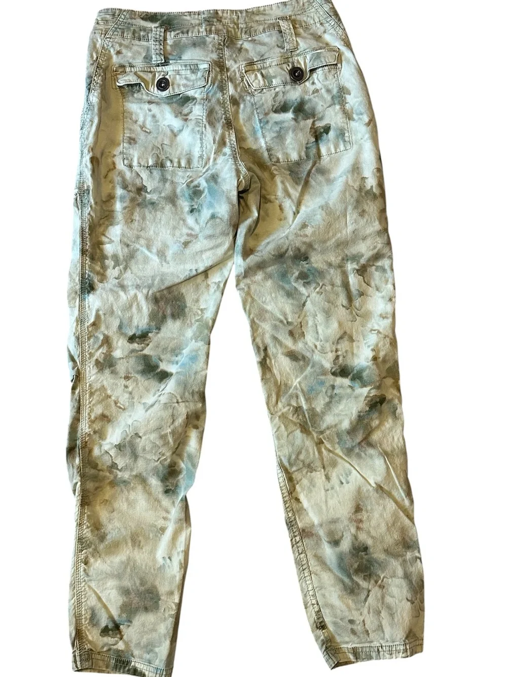 Anthropologie THE WANDERER Cargo Pants with Blue Tie-Dye Accents - Size 25